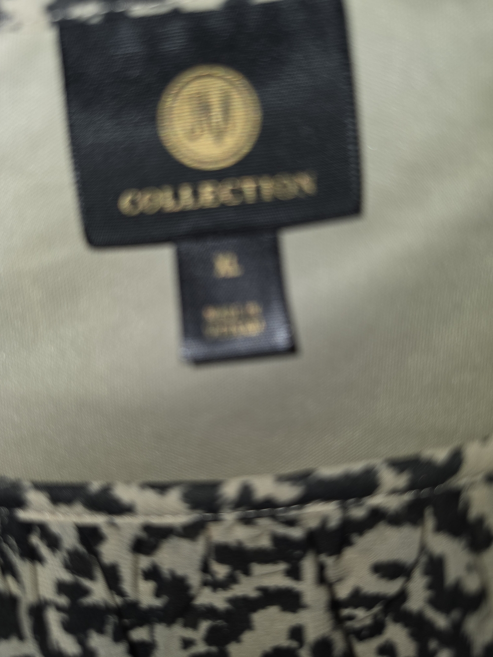 JM Collection Leopard-Print Peasant Blouse - Black & Cream - Picture 4 of 9